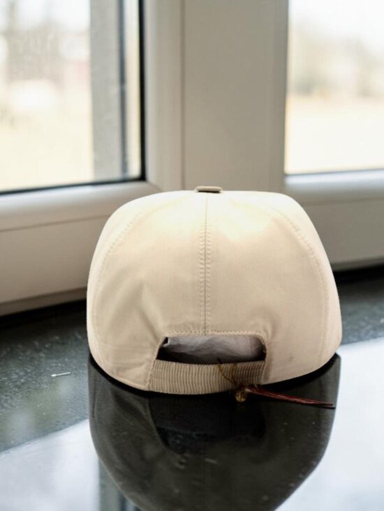 Loro Piana Storm System Baseball Cap Hat, Off White Color Size M main image 5
